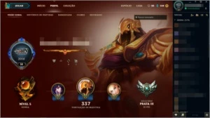 Conta league of legends prata lll com borda gold LOL