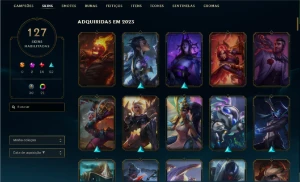 Conta MESTRE League of Legends - 127 Skins LOL