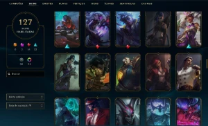 Conta MESTRE League of Legends - 127 Skins LOL