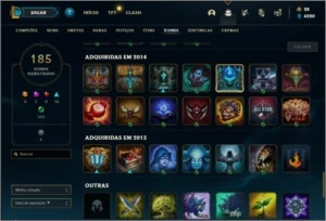 Conta unranked com 116 skins e 150 champs + Kayle Juiza - League of Legends LOL