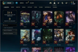 Conta unranked com 116 skins e 150 champs + Kayle Juiza - League of Legends LOL