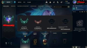 CONTA PLATINA 4 MMR BOOSTADO - League of Legends LOL