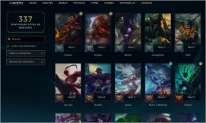 Conta Ex diamante 2 com 211 skins - League of Legends LOL