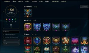 Conta Ex diamante 2 com 211 skins - League of Legends LOL