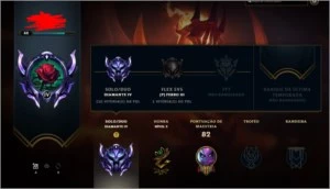 Conta Diamante 4 68 pdl Honra2 - League of Legends LOL