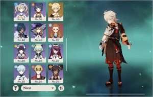 Ar45. Kazuha + jade, Eula + túmulo, xiao, kequing e qiqi - Genshin Impact