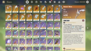 CONTA AR 60 Arlecchino + Assinatura - 21 T5 & 14 Armas 5* - Genshin Impact