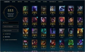 conta lvl 97 Platina na Season 7 Gold em 3 filas na Season 8 - League of Legends LOL