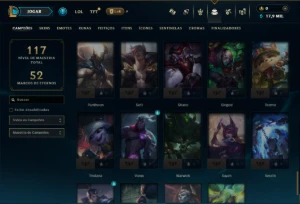 Mestre com 75 Champs e 10 Skins ( 70 PDL ) - League of Legends LOL