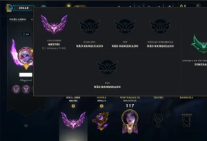 Mestre com 75 Champs e 10 Skins ( 70 PDL )