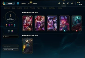 Conta platina 3 com 27 Champs e 6 Skins EMAIL NÃO CONFIRMADO - League of Legends LOL