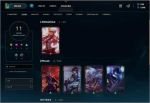Conta League of Legends Platina 1 Smurf LOL
