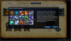 Todos os champions,20 páginas, Platina, 310 Skins, 82 ícones - League of Legends LOL