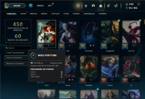 Esmeralda 4 com TODOS os champs e 167 Skins + Kayle Juiza - League of Legends LOL