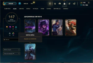 Esmeralda 4 com TODOS os champs e 167 Skins + Kayle Juiza - League of Legends LOL