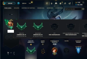 Esmeralda 4 com TODOS os champs e 167 Skins + Kayle Juiza - League of Legends LOL