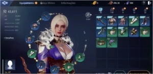 Conta lvl 47 43,6 de power com vale oculto das serpentes - MIR4