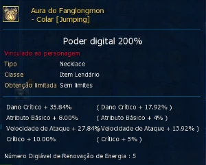 Conta com Susanoomon Shin 6/6 136,99% e outros - LADMO OMEGA - Digimon Masters Online