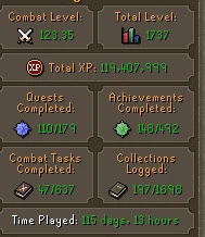 conta osrs combat lvl 123 l money maker l (1750 total lvl) - Runescape