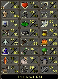 conta osrs combat lvl 123 l money maker l (1750 total lvl) - Runescape