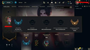 Conta lol handlevel 42, platina 4 com poucos jogos mts skins - League of Legends