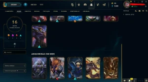Conta lol handlevel 42, platina 4 com poucos jogos mts skins - League of Legends
