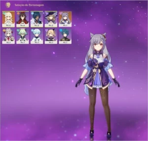 Genshin Impact  - Keqing + 9 herois + 3 armas 4* [rank 7]