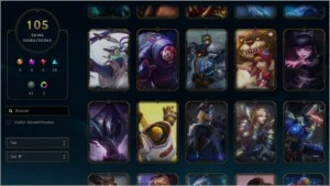 Conta League of Legends 111 Campeões, 105 Skins LOL