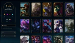 Conta League of Legends 111 Campeões, 105 Skins LOL