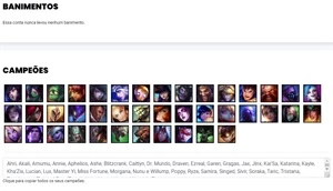 Conta bronze 4 com 9 Skins e 41 Champs - League of Legends LOL