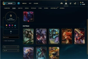 Conta bronze 4 com 9 Skins e 41 Champs - League of Legends LOL