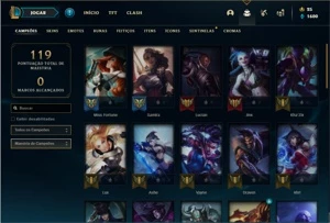 Conta bronze 4 com 9 Skins e 41 Champs - League of Legends LOL