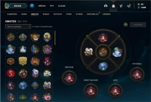 Conta bronze 4 com 9 Skins e 41 Champs - League of Legends LOL