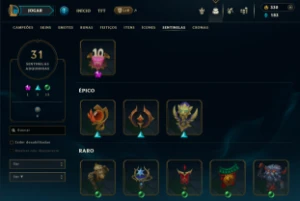 Conta lol 126 skins faltando 1 campeão Platina 2 DESAPEGO - League of Legends