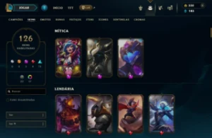 Conta lol 126 skins faltando 1 campeão Platina 2 DESAPEGO - League of Legends