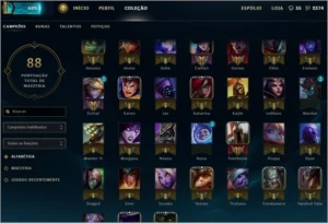 Conta ouro 3 solo , Platina 4 Flex Com skins - League of Legends LOL