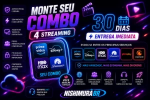 Monte Seu Combo (4 Streaming) - 30 Dias - Entrega Auto 🟢 - Assinaturas e Premium