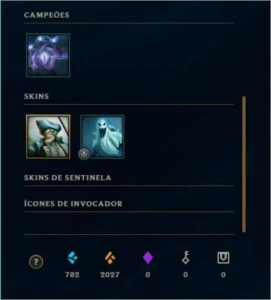 CONTA PLATINA V - FULL SKIN - League of Legends LOL