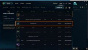 CONTA PLATINA V - FULL SKIN - League of Legends LOL