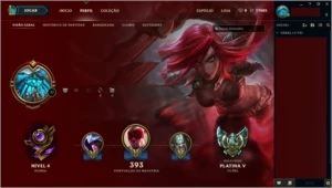 CONTA PLATINA V - FULL SKIN - League of Legends LOL