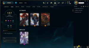 Conta de LOL Diamante 4 com quase 200 skins. - League of Legends