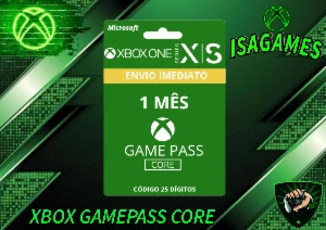 Xbox Gamepass Core 1 Mês Código De 25 Dígitos Índia