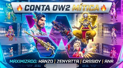 Conta OW2|Mítica Hanzo, Mítica Zenyatta, Arma Mítica/Doura - Blizzard