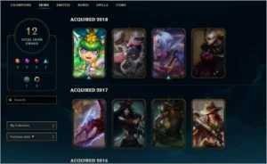 Venda de Conta Platina V 0 de pdl 48 campeões 12 SKINS - League of Legends LOL