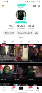 conta Tiktok com 450 mil seguidores - Redes Sociais