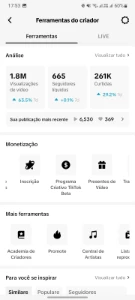 conta Tiktok com 450 mil seguidores - Redes Sociais