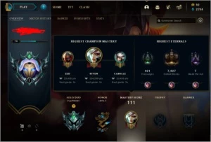 Conta lol platina 1 com ótimo mmr - League of Legends