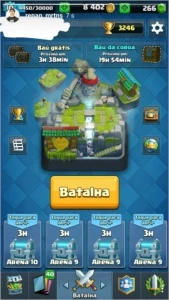 clash Royale 4 lendárias 3250 troféus