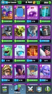 clash Royale 4 lendárias 3250 troféus