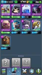 clash Royale 4 lendárias 3250 troféus